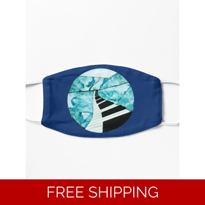 Le Studio Covid Navy Blue Mask Piano Window Logo Full